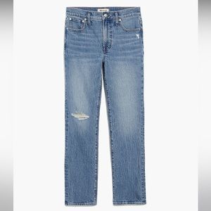 Madewell The Mid-Rise Perfect Vintage Jean in Ainsdale Wash: Knee-Rip Edition 24